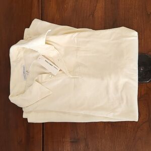 James Perse NWT Men 's Ivory Short Sleeve Polo shirt,  sz 2/M